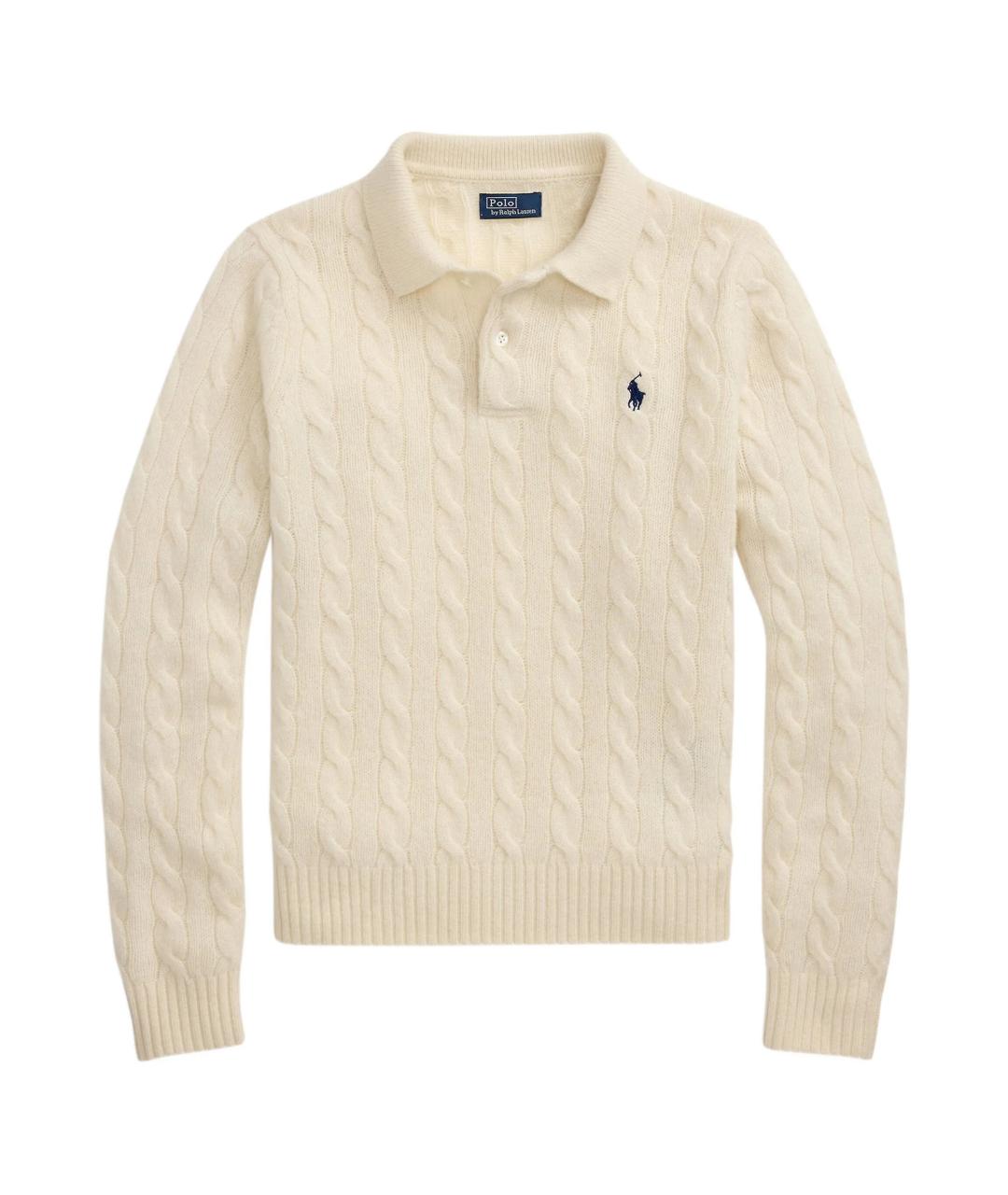 POLO RALPH LAUREN Белый шерстяной джемпер / свитер, фото 1