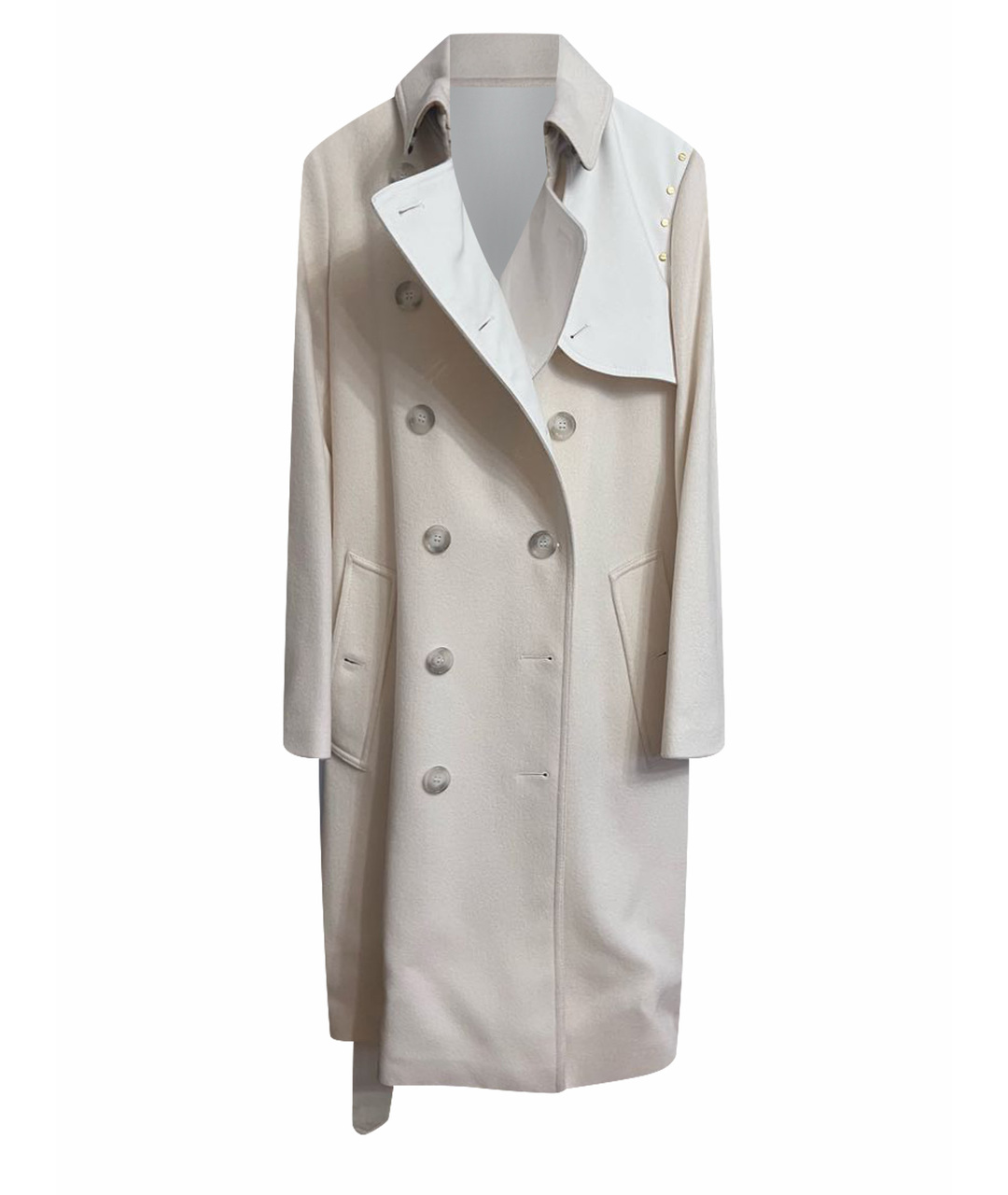 BURBERRY Белое кашемировое пальто, фото 1
