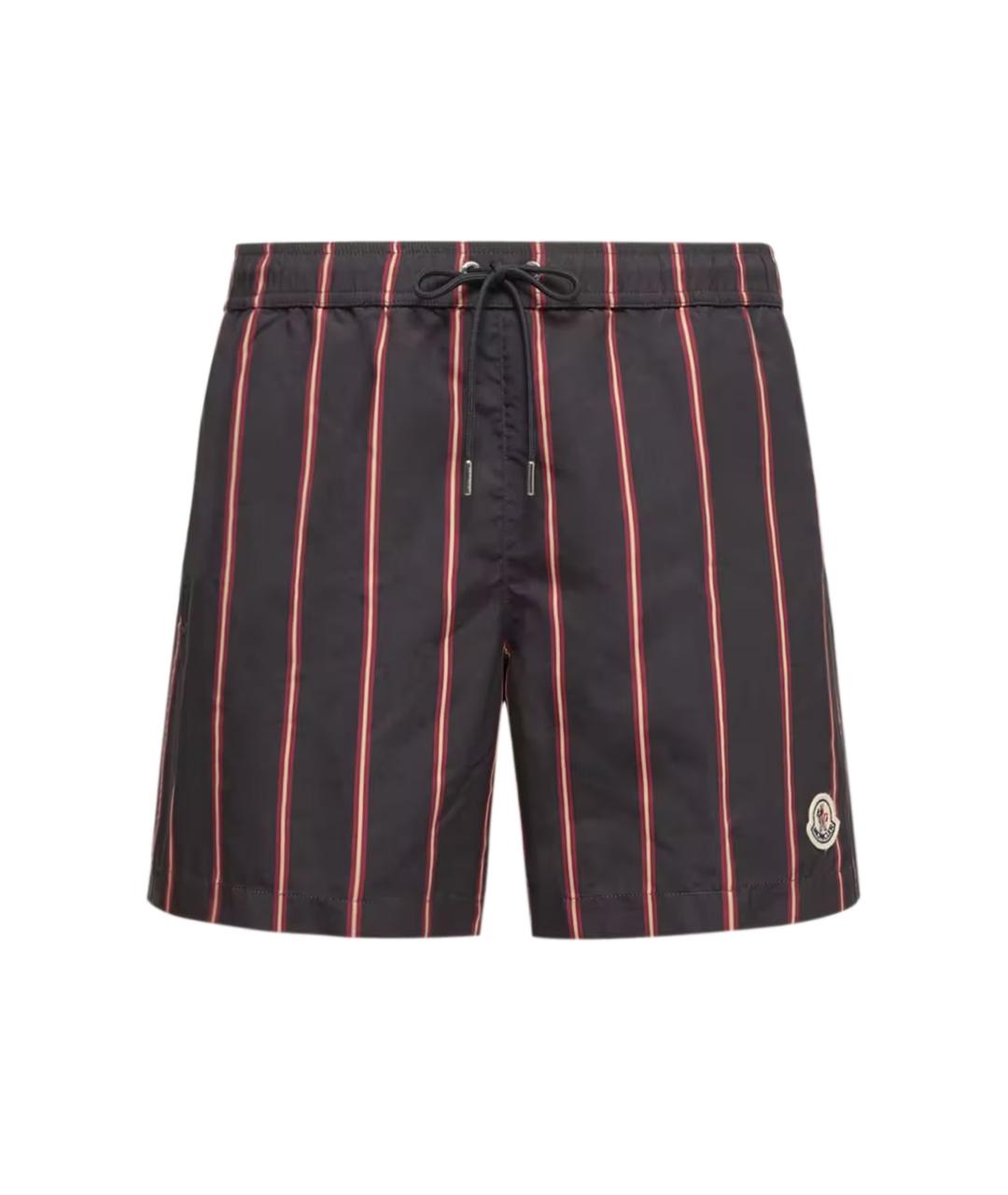 MONCLER Синие полиэстеровые шорты, фото 1