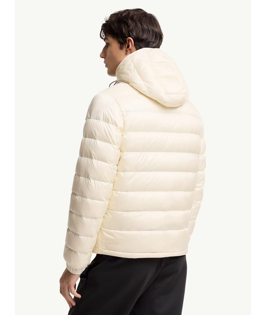 MONCLER Белый полиамидовый пуховик, фото 4