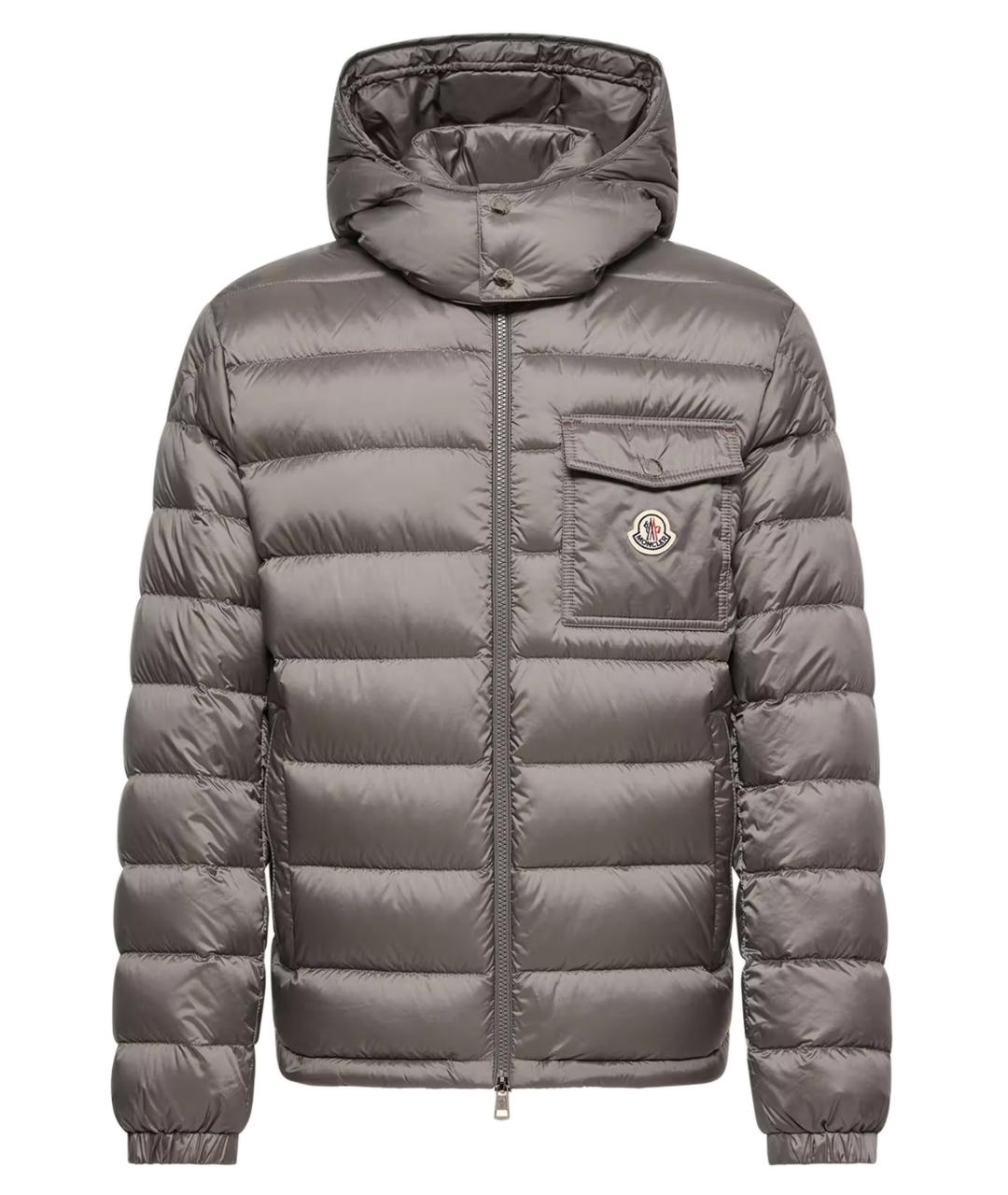 MONCLER Серая полиамидовая куртка, фото 1