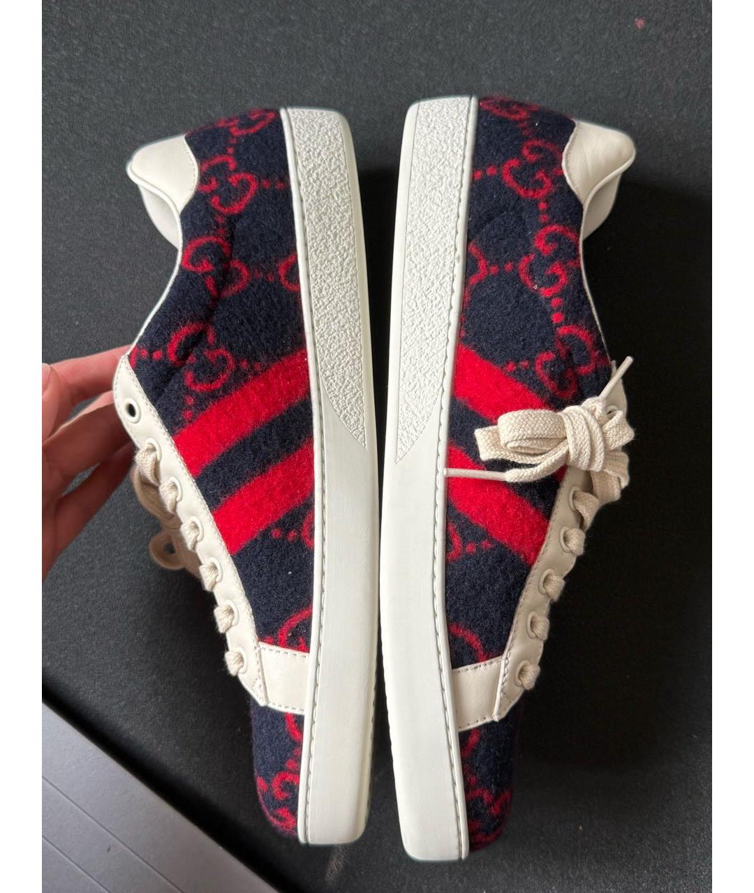 GUCCI Темно-синие кроссовки, фото 4