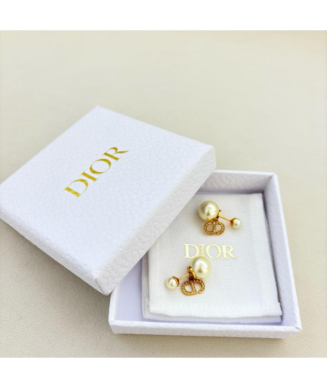 CHRISTIAN DIOR Золотые серьги, фото 2