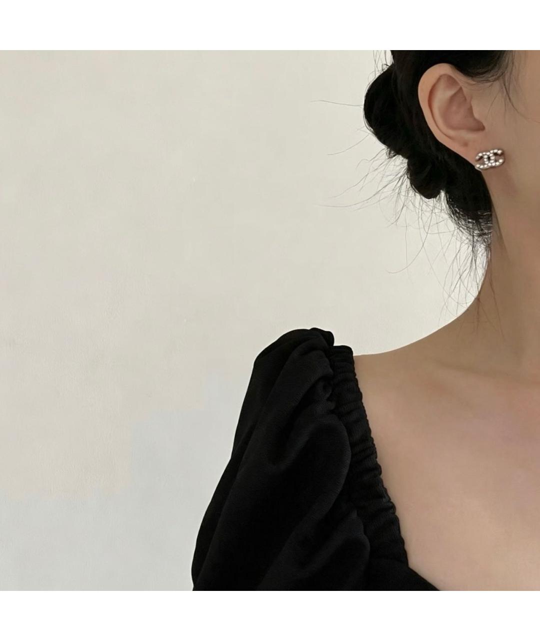 CHANEL Серебряные серьги, фото 6