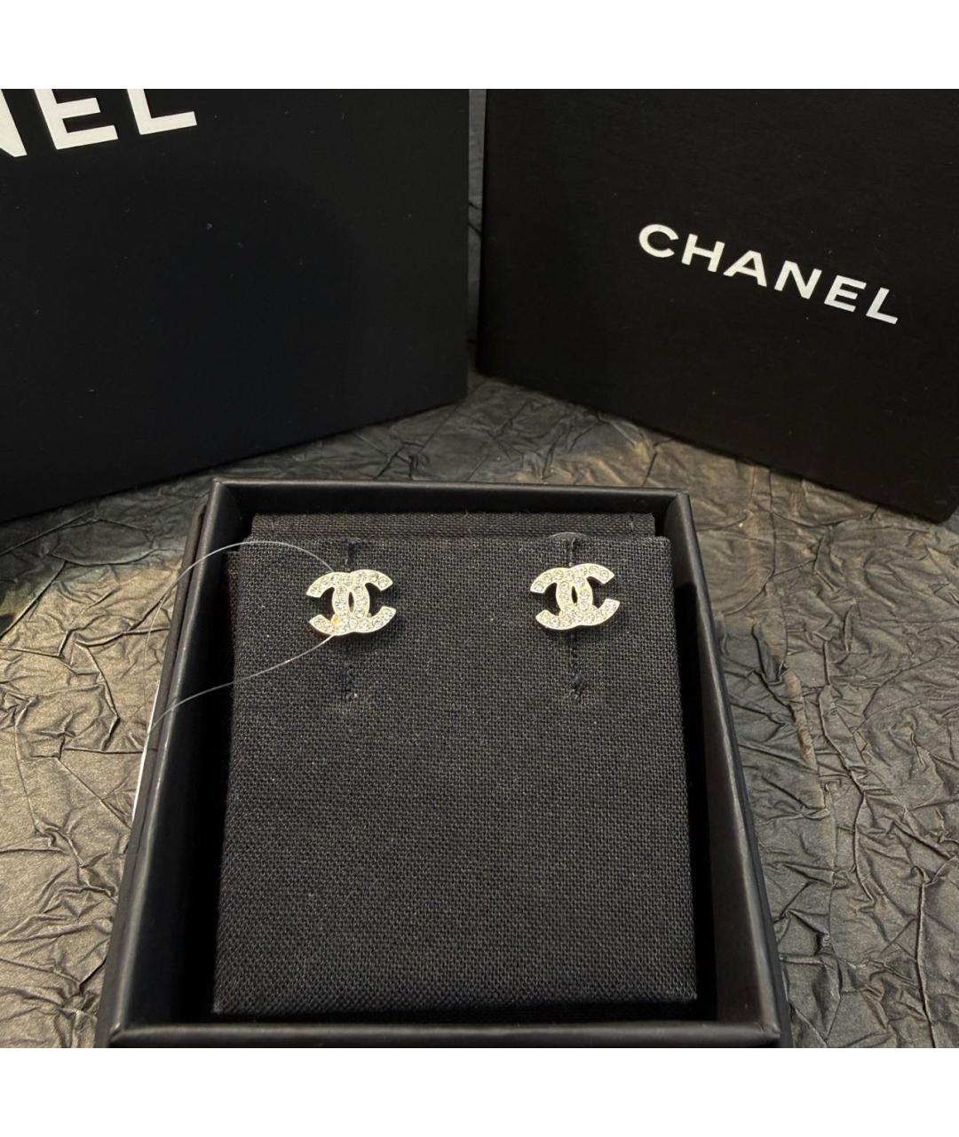 CHANEL Серебряные серьги, фото 7