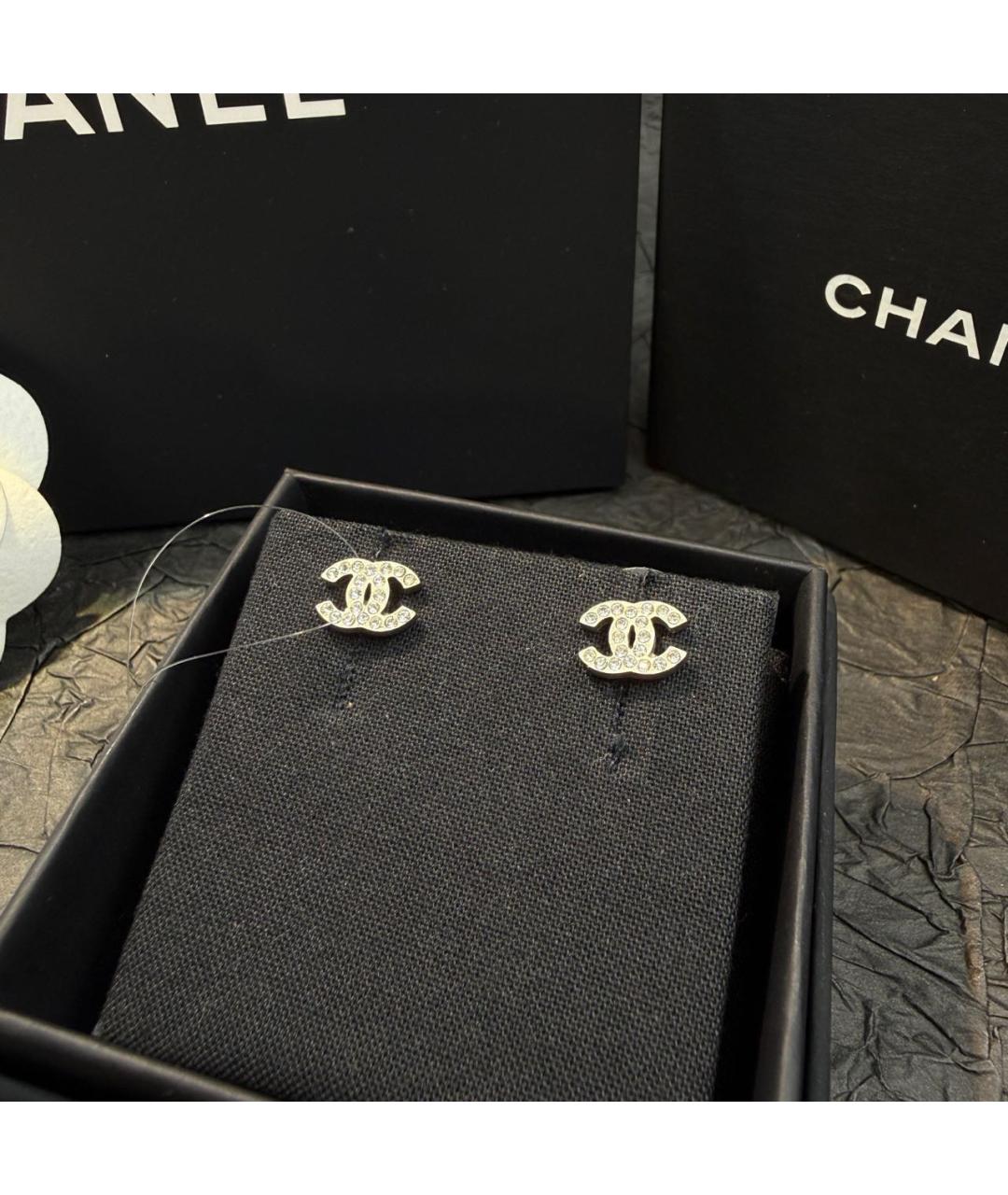 CHANEL Серебряные серьги, фото 4
