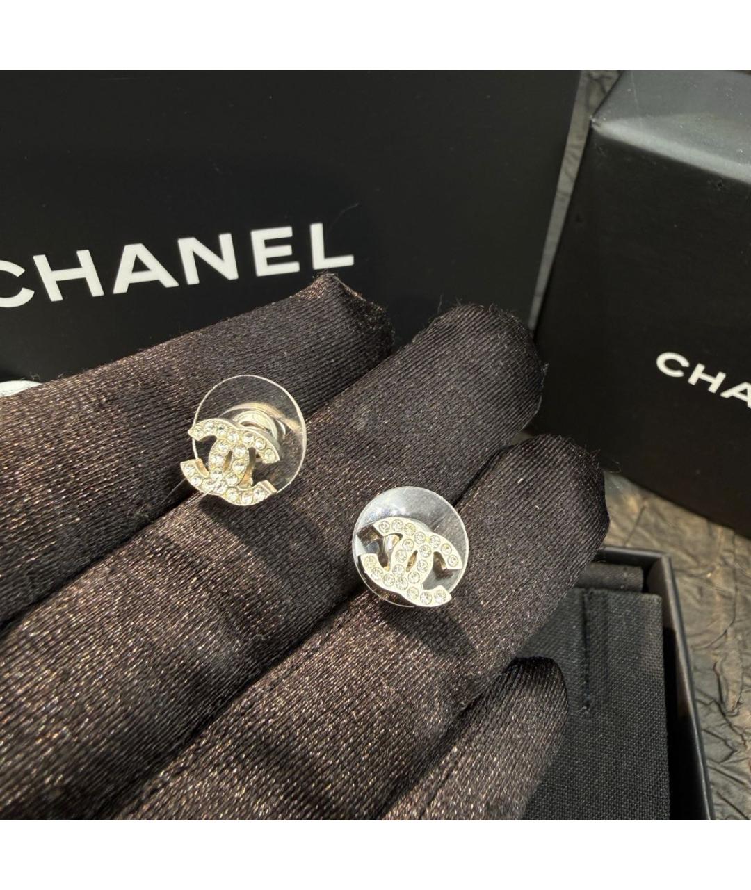 CHANEL Серебряные серьги, фото 2