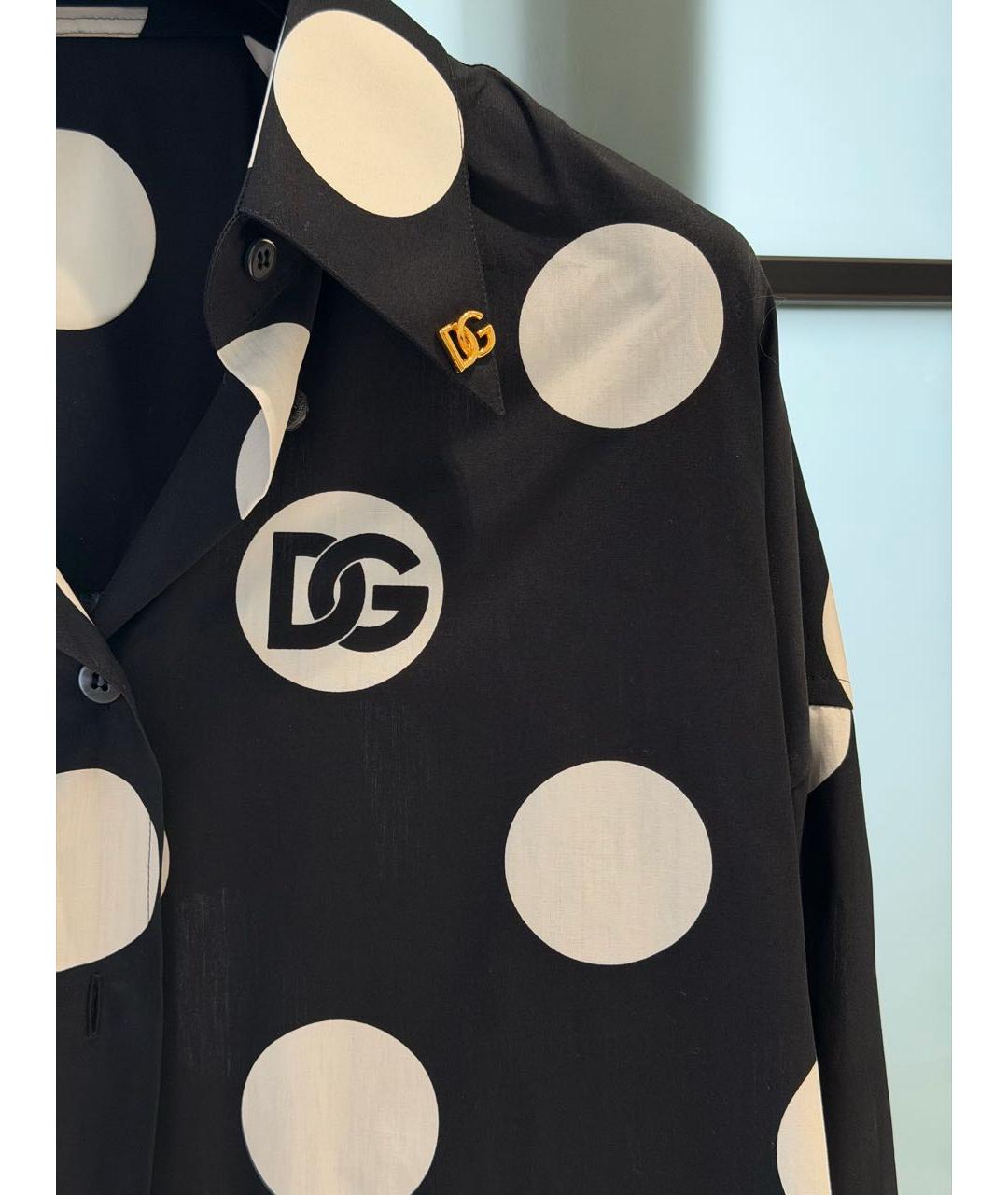 DOLCE&GABBANA Черная хлопковая рубашка, фото 4