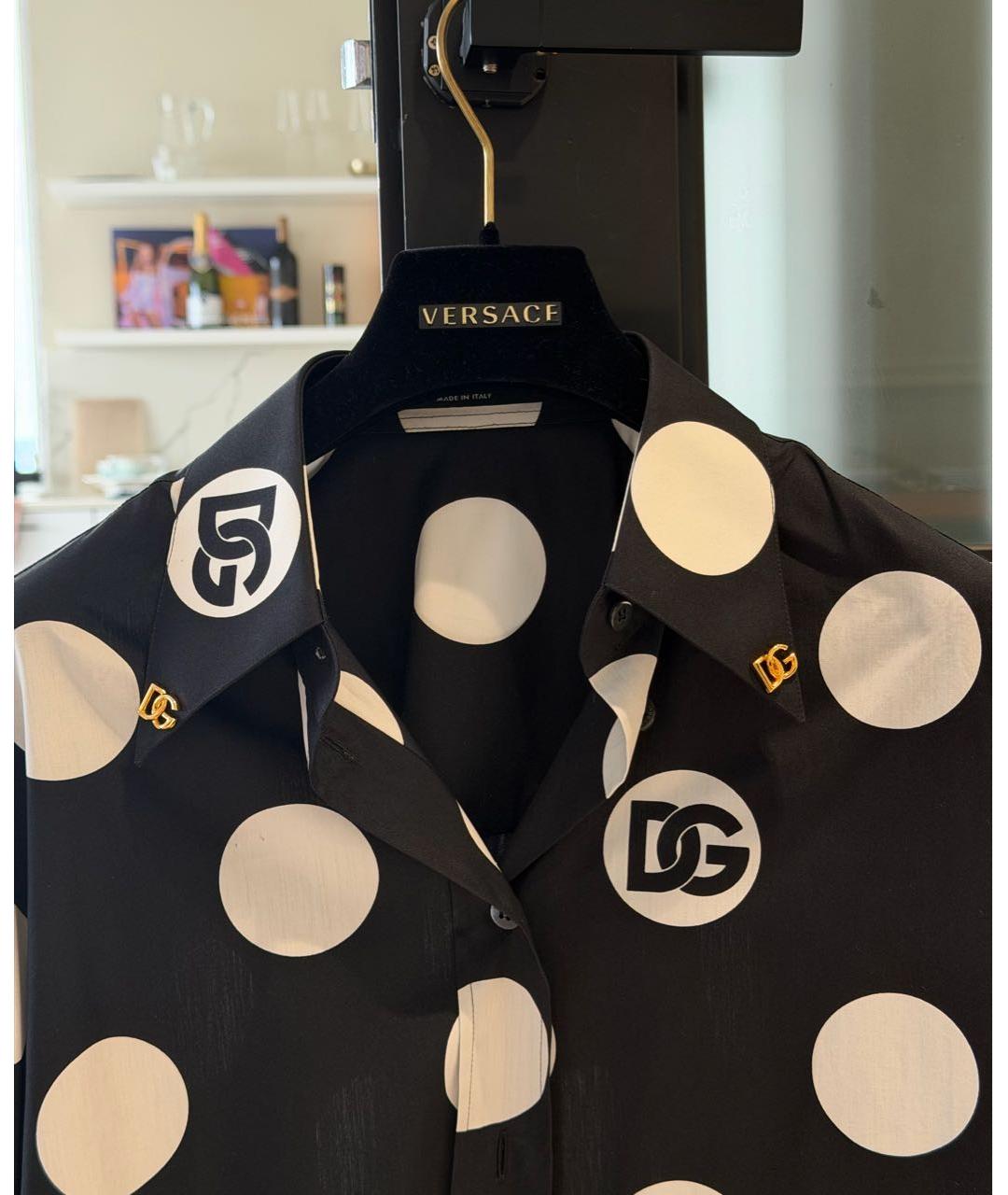 DOLCE&GABBANA Черная хлопковая рубашка, фото 3
