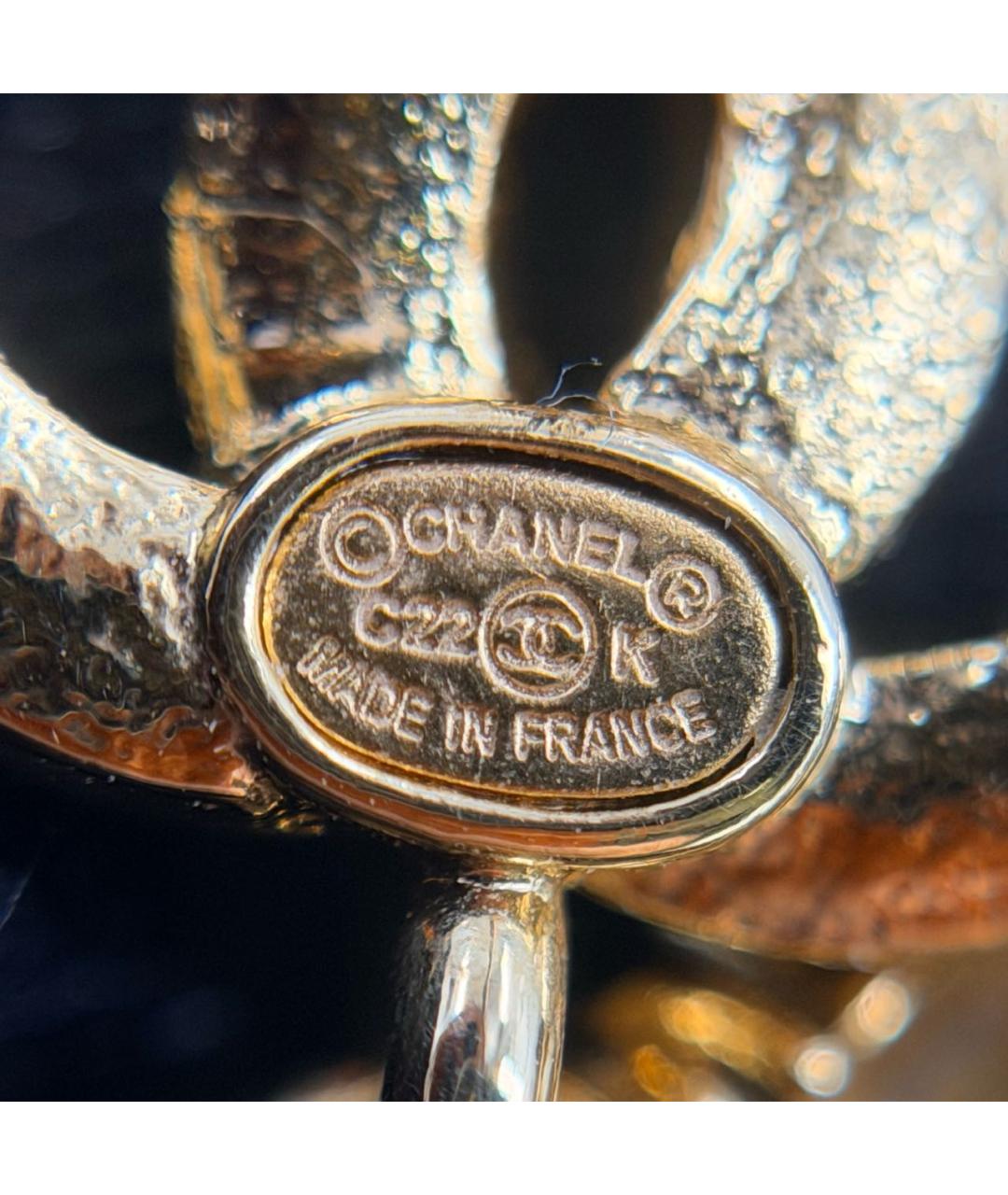 CHANEL Золотые серьги, фото 5