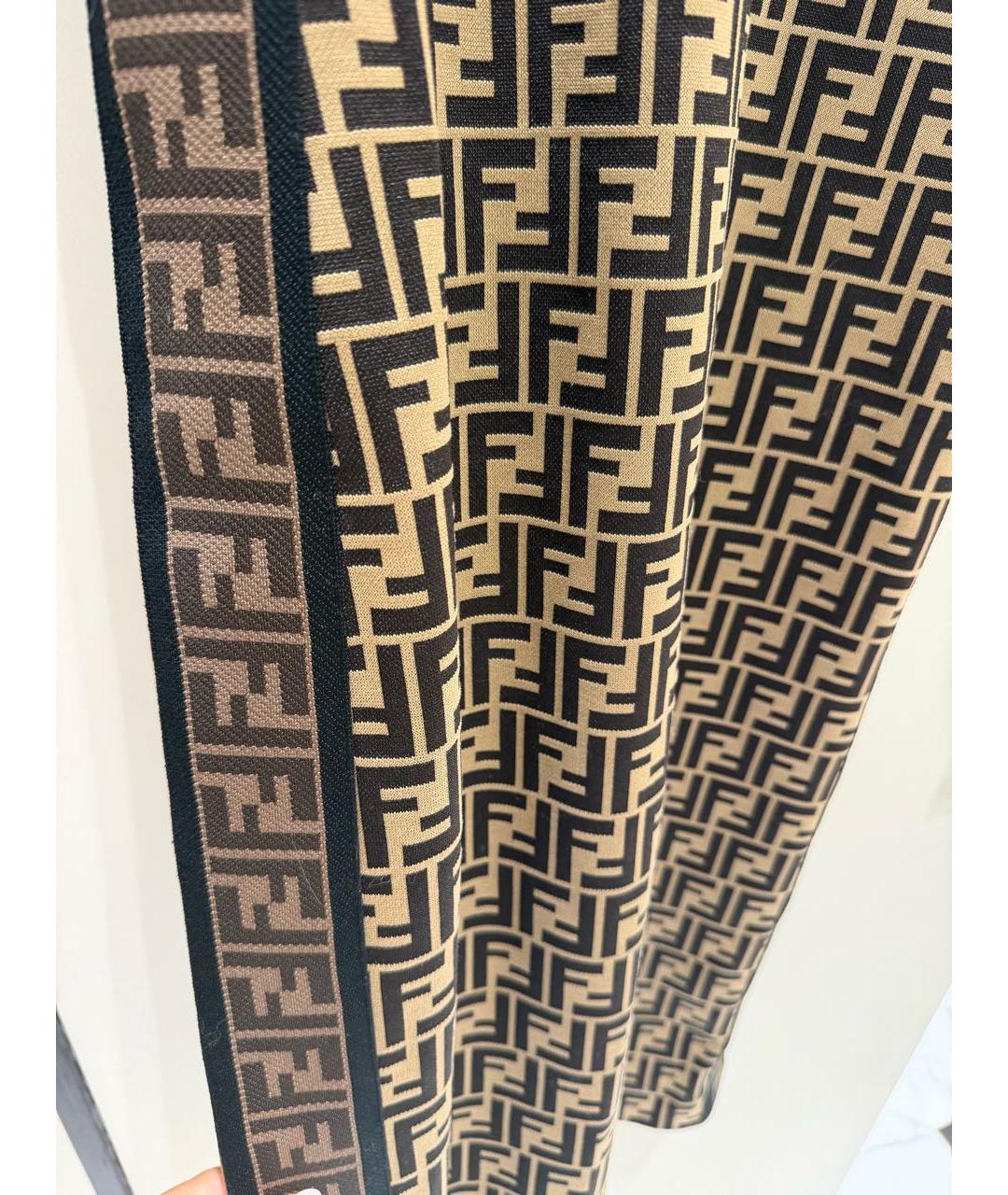 FENDI Коричневое хлопковое повседневное платье, фото 4