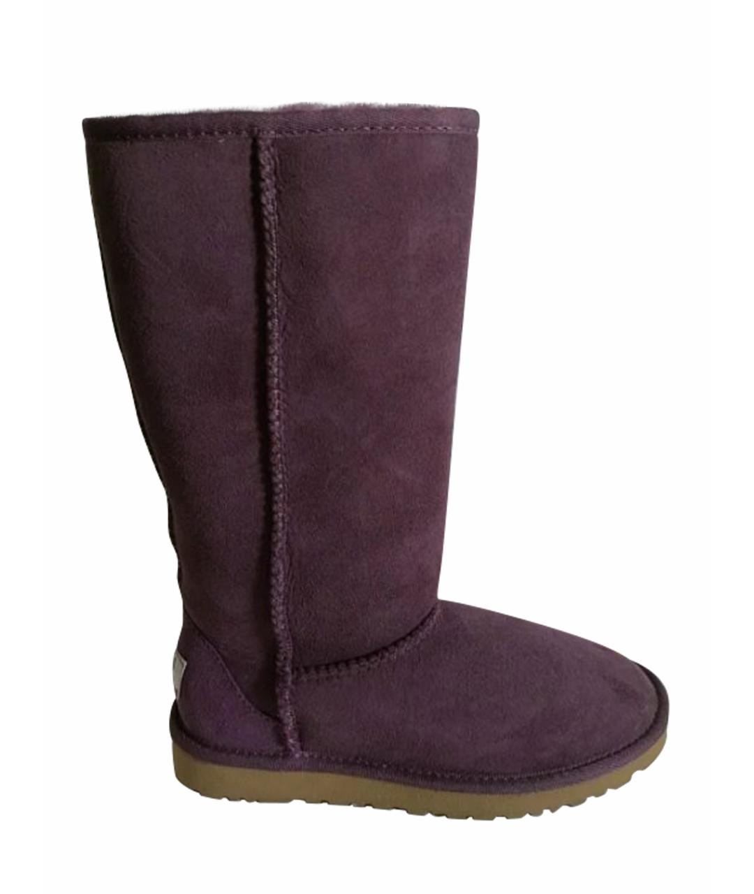 UGG Фиолетовые замшевые сапоги, фото 1