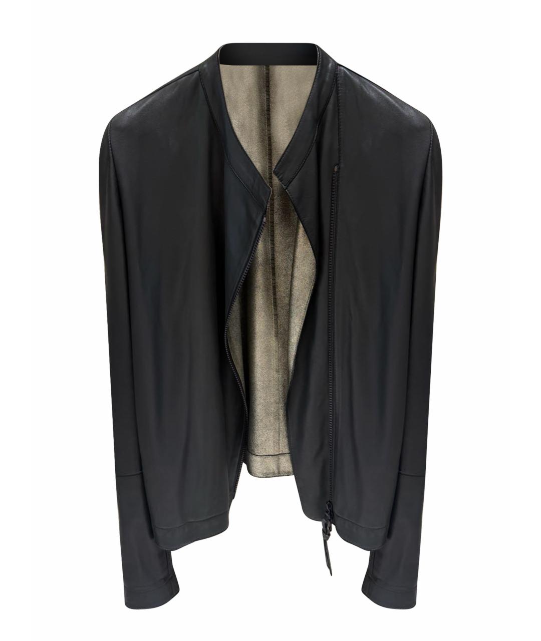 BRUNELLO CUCINELLI Антрацитовая кожаная куртка, фото 1