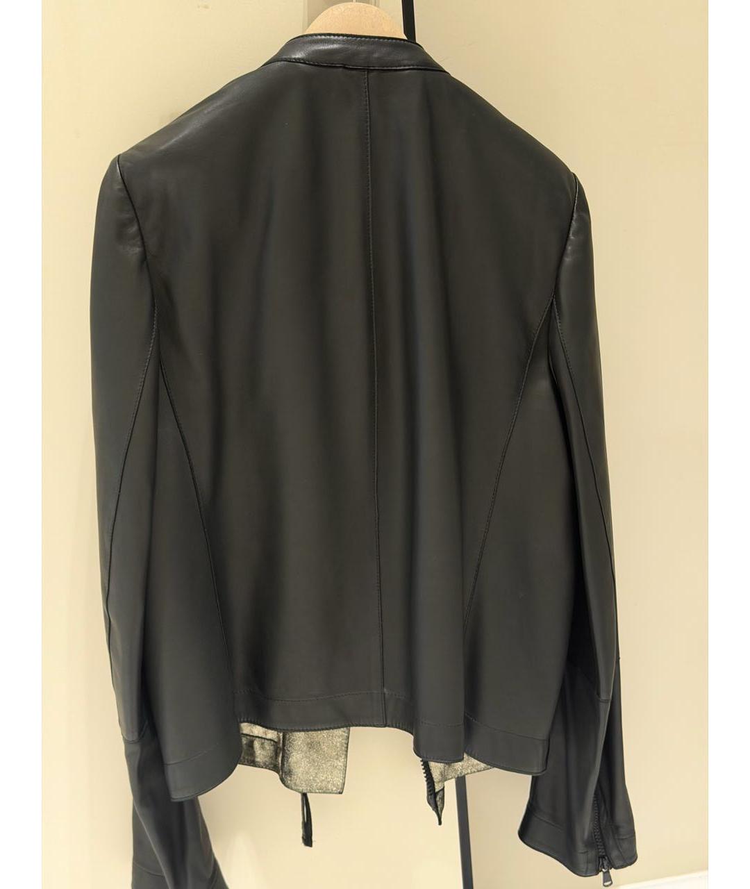 BRUNELLO CUCINELLI Антрацитовая кожаная куртка, фото 2
