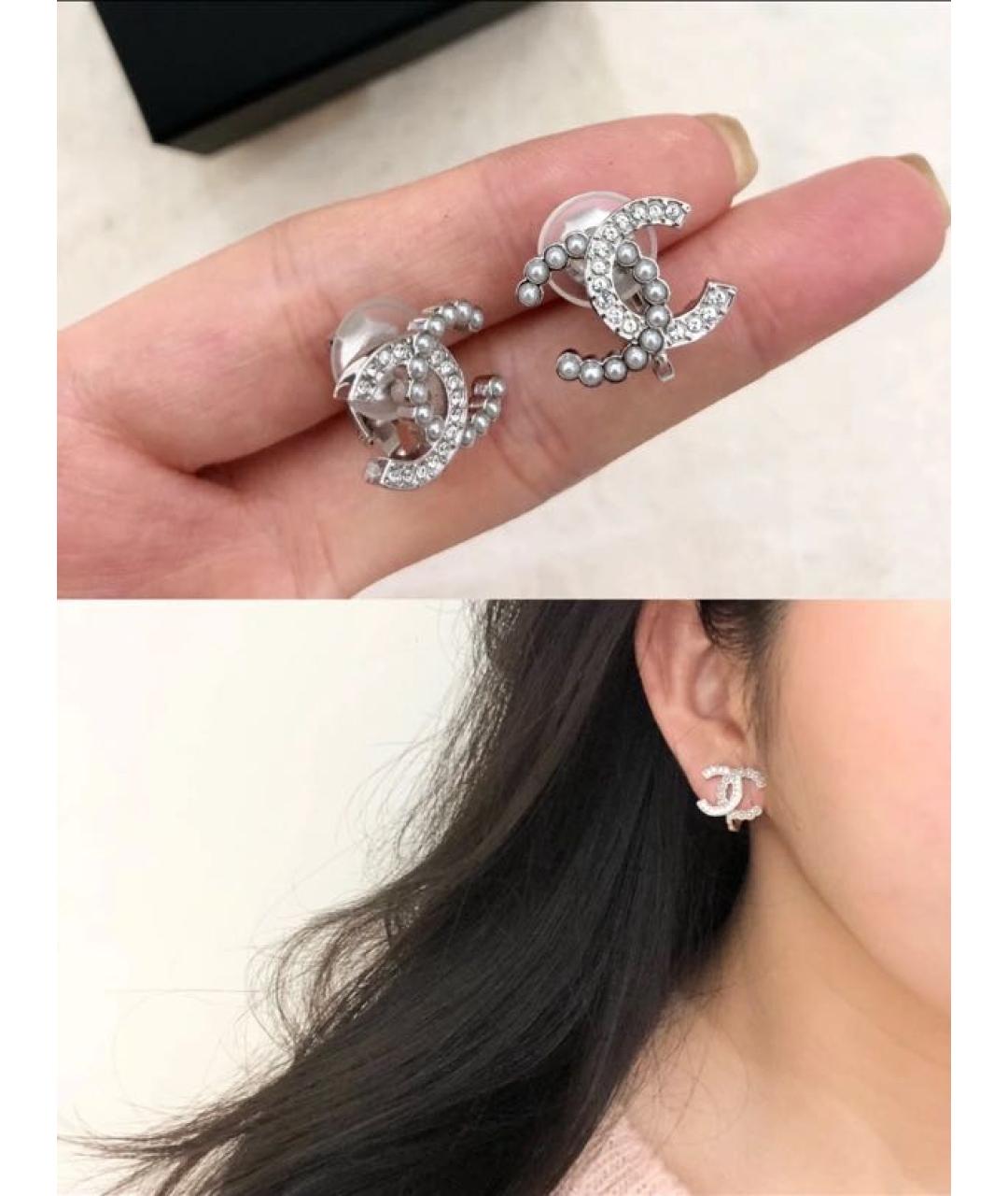CHANEL Серебряные серьги, фото 5