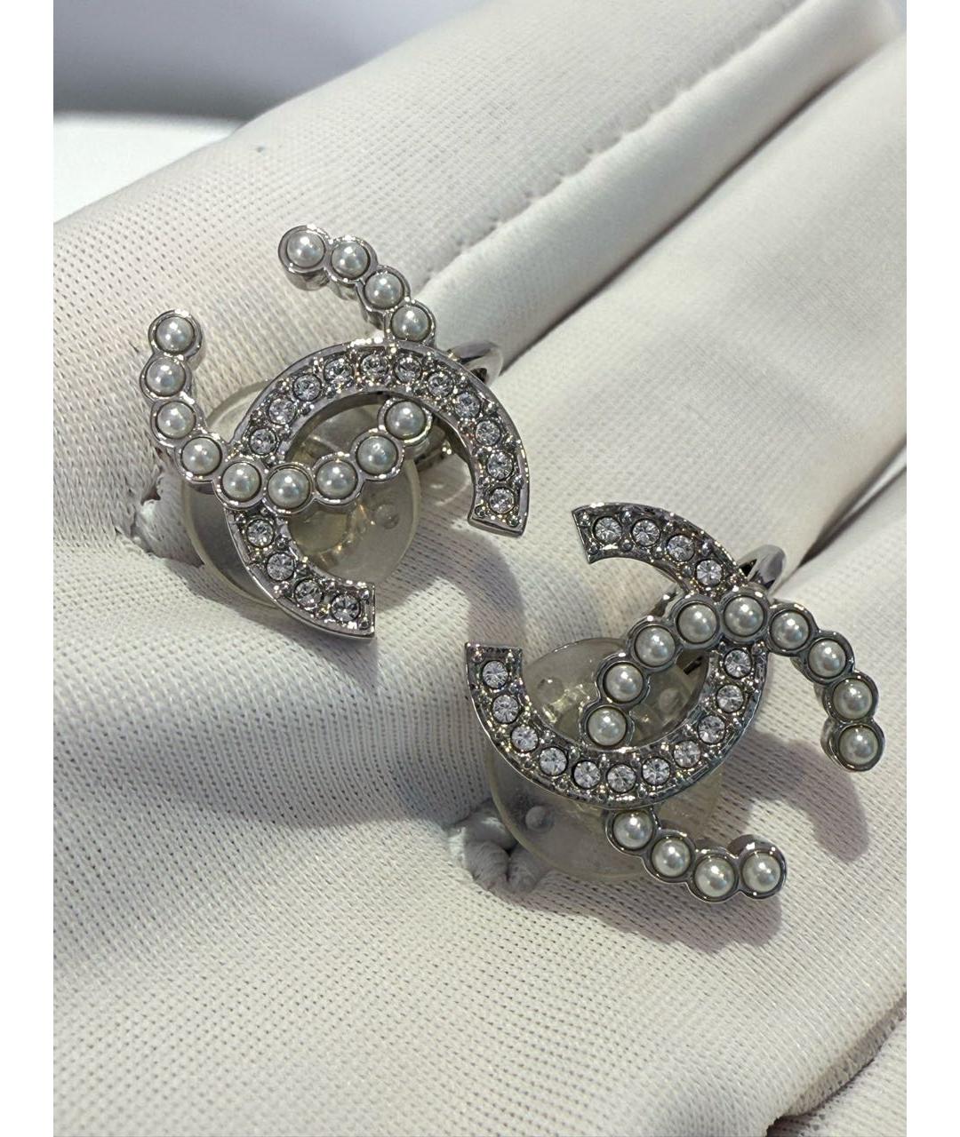 CHANEL Серебряные серьги, фото 6