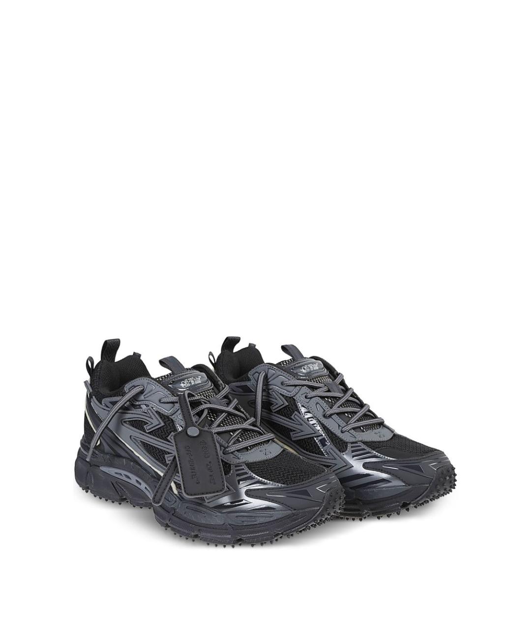 OFF-WHITE Черные синтетические низкие кроссовки / кеды, фото 5