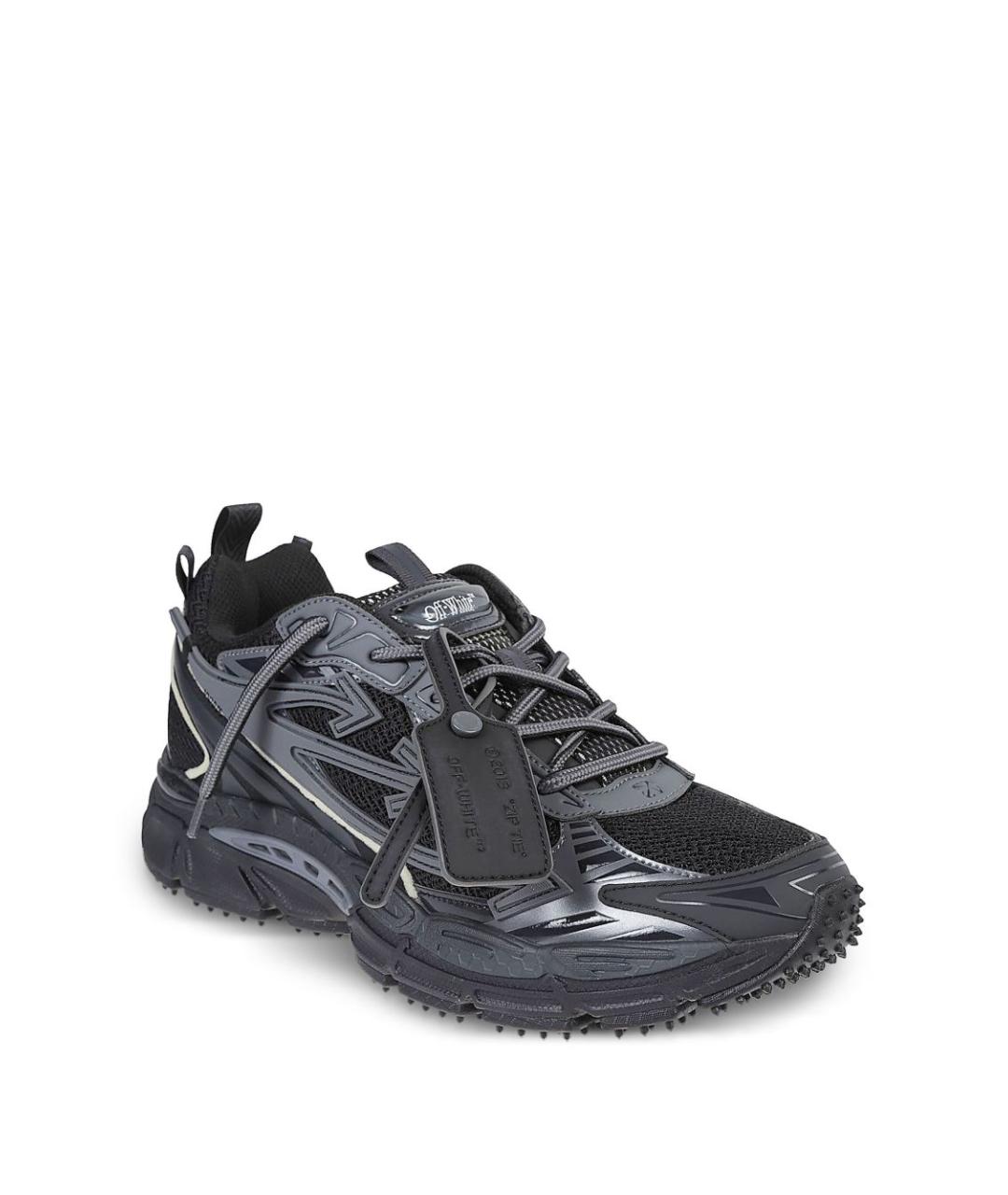 OFF-WHITE Черные синтетические низкие кроссовки / кеды, фото 3