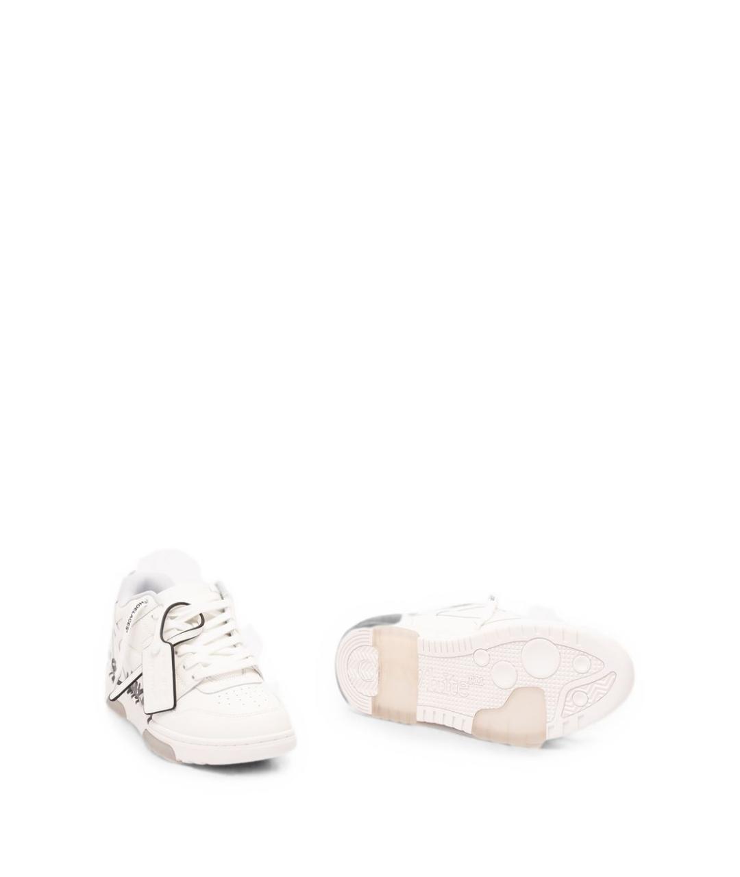 OFF-WHITE Белые синтетические низкие кроссовки / кеды, фото 2