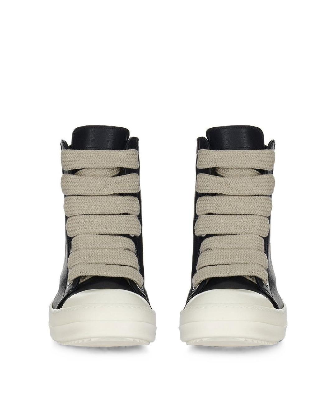 RICK OWENS Черные кожаные кроссовки, фото 5