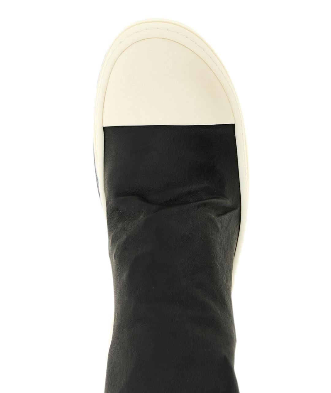RICK OWENS Черные кожаные сапоги, фото 4