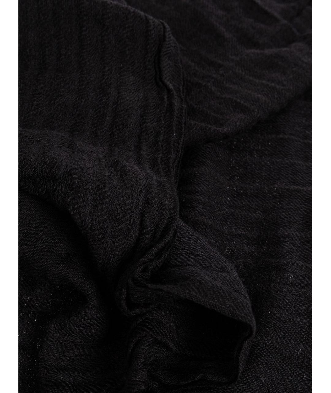 RICK OWENS Черный шерстяной шарф, фото 4