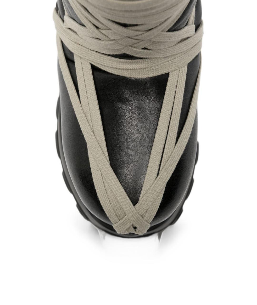 RICK OWENS Черные кожаные сапоги, фото 4