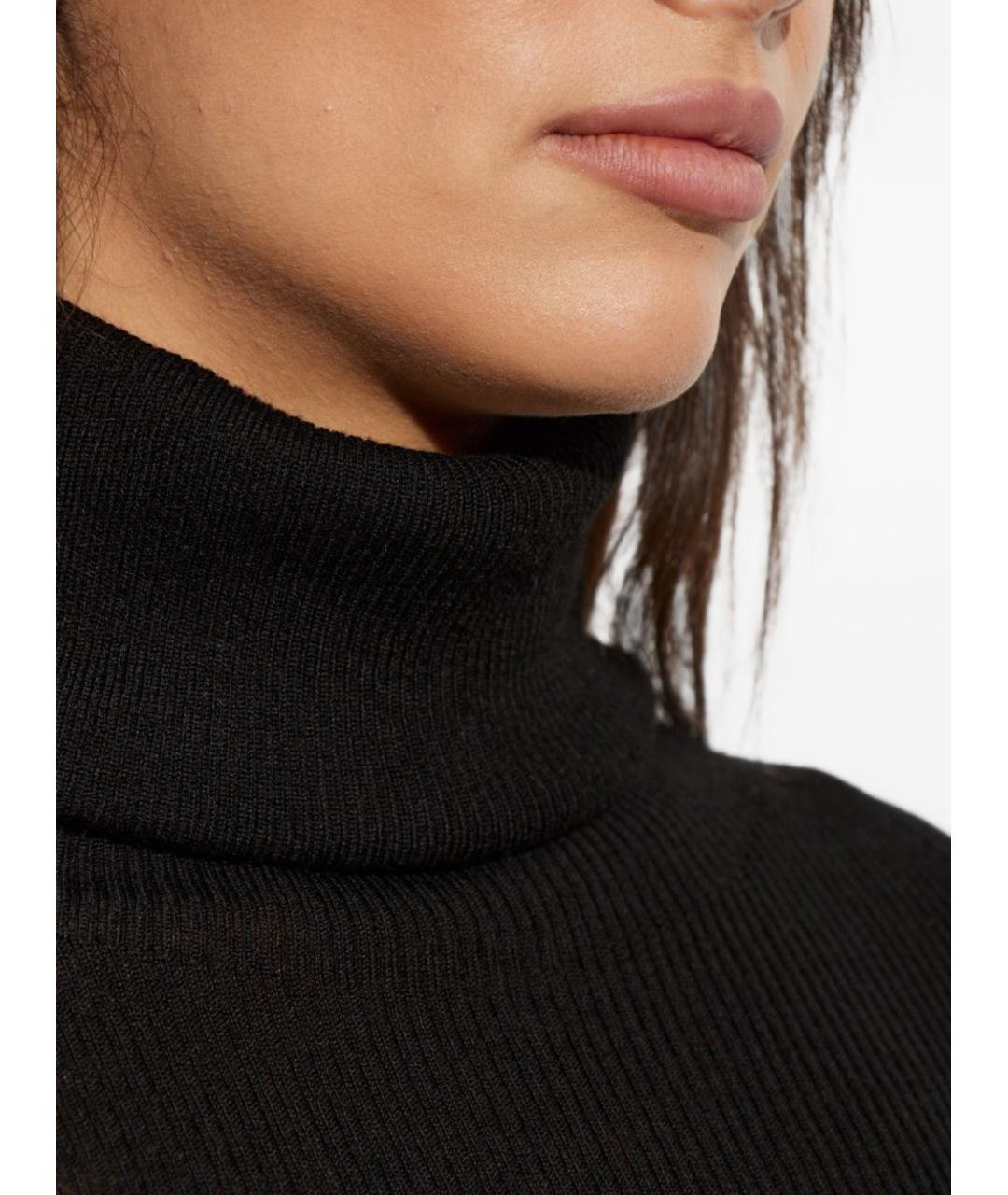 RICK OWENS Черный шерстяной джемпер / свитер, фото 4