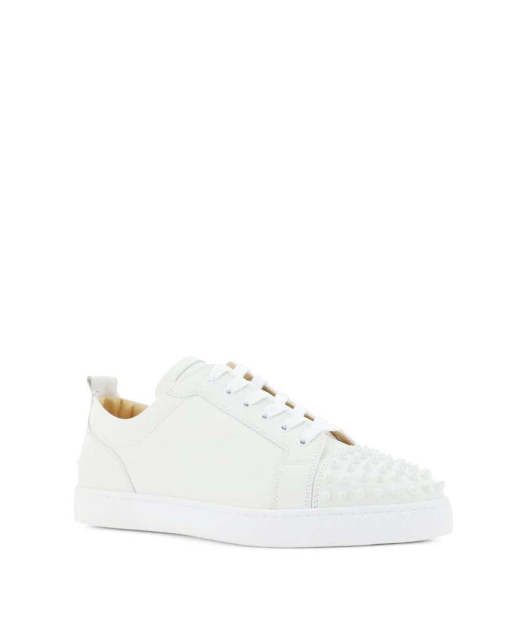 CHRISTIAN LOUBOUTIN Белые кожаные низкие кроссовки / кеды, фото 1