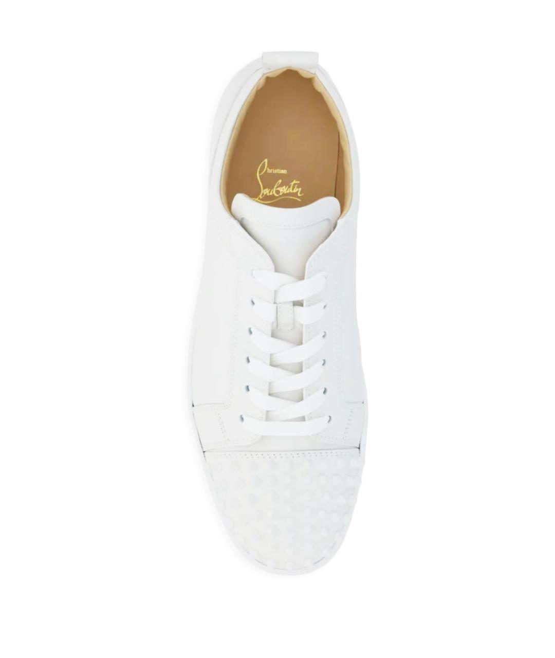 CHRISTIAN LOUBOUTIN Белые кожаные низкие кроссовки / кеды, фото 2