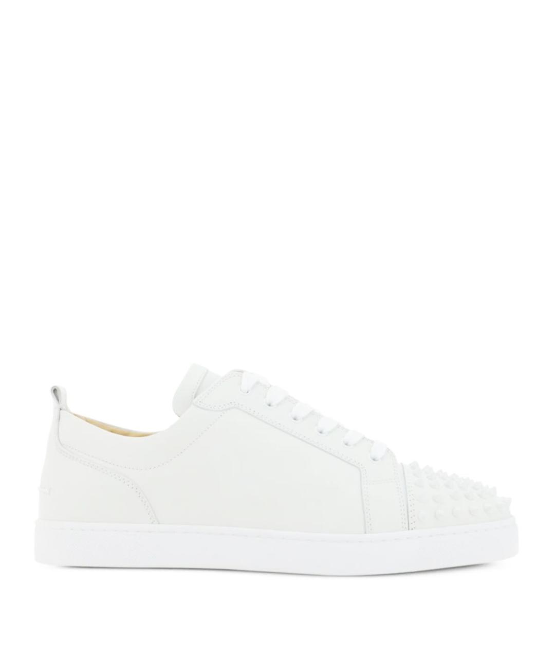 CHRISTIAN LOUBOUTIN Белые кожаные низкие кроссовки / кеды, фото 4