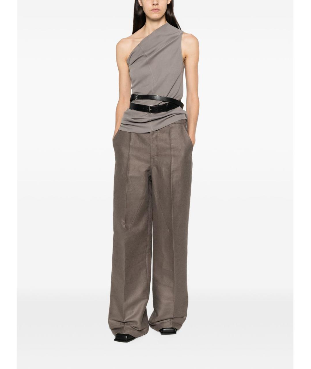 RICK OWENS Серая хлопковая майка, фото 5