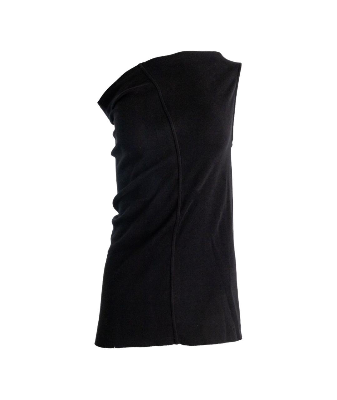 RICK OWENS Черная хлопковая майка, фото 2
