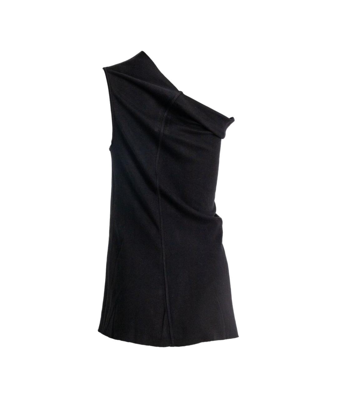 RICK OWENS Черная хлопковая майка, фото 1