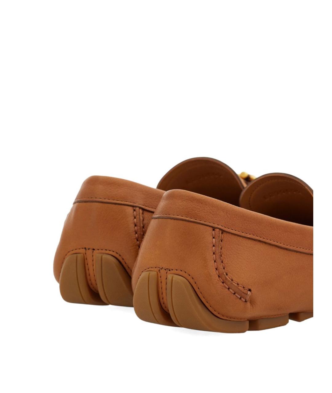 FERRAGAMO Коричневые кожаные мокасины, фото 3