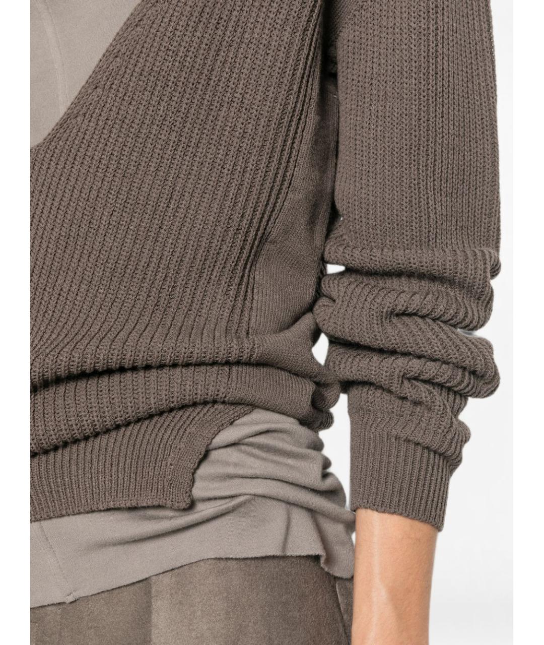 RICK OWENS Серый шерстяной джемпер / свитер, фото 3