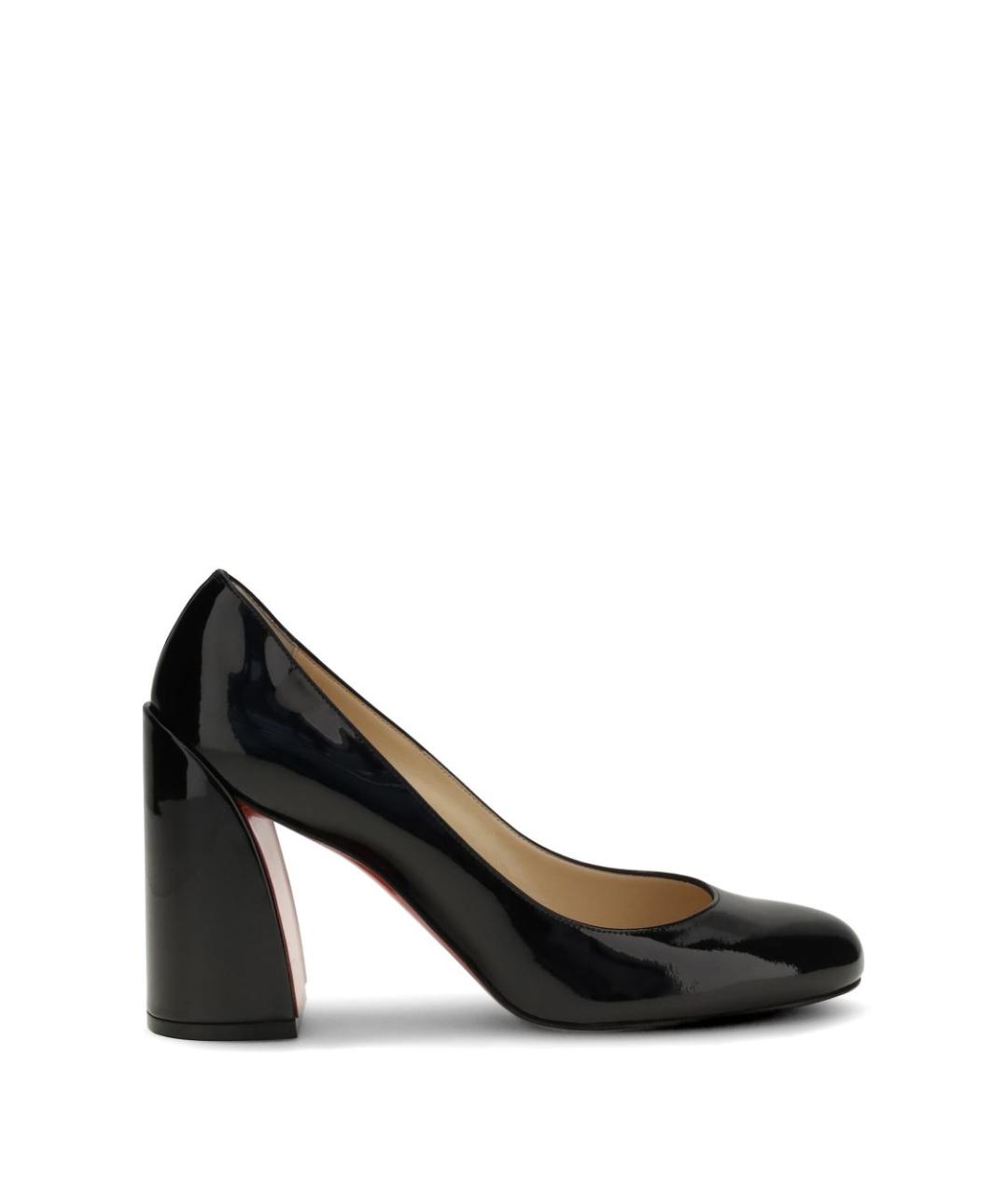 CHRISTIAN LOUBOUTIN Черные кожаные туфли, фото 1