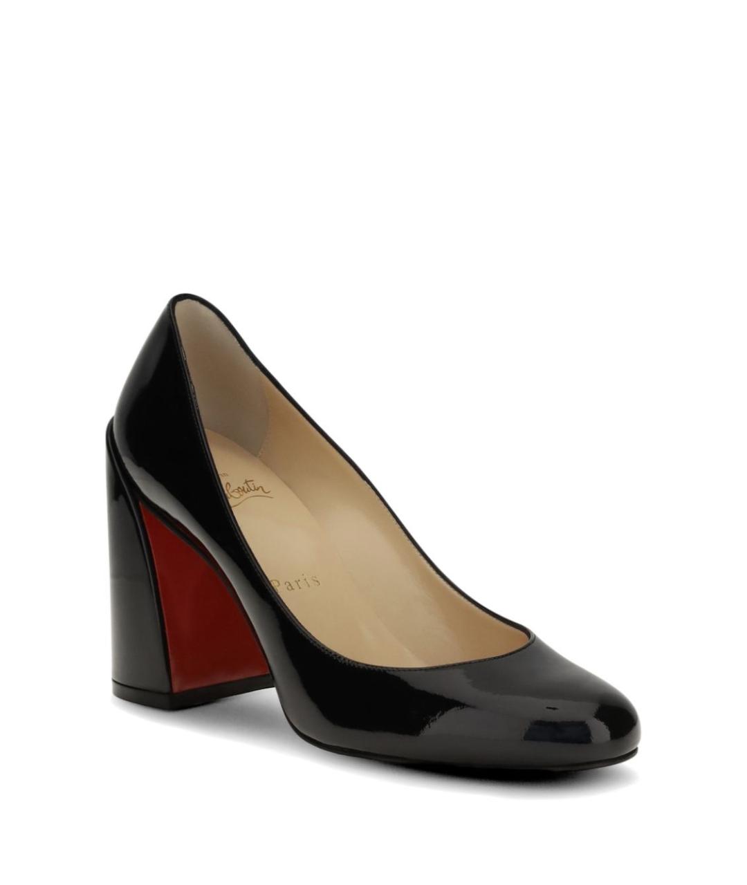 CHRISTIAN LOUBOUTIN Черные кожаные туфли, фото 3