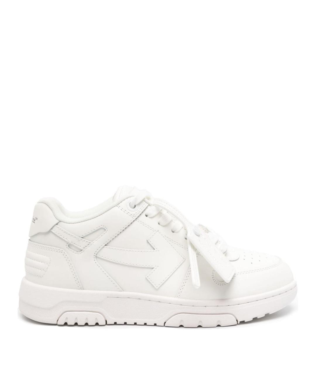 OFF-WHITE Белые кожаные низкие кроссовки / кеды, фото 1