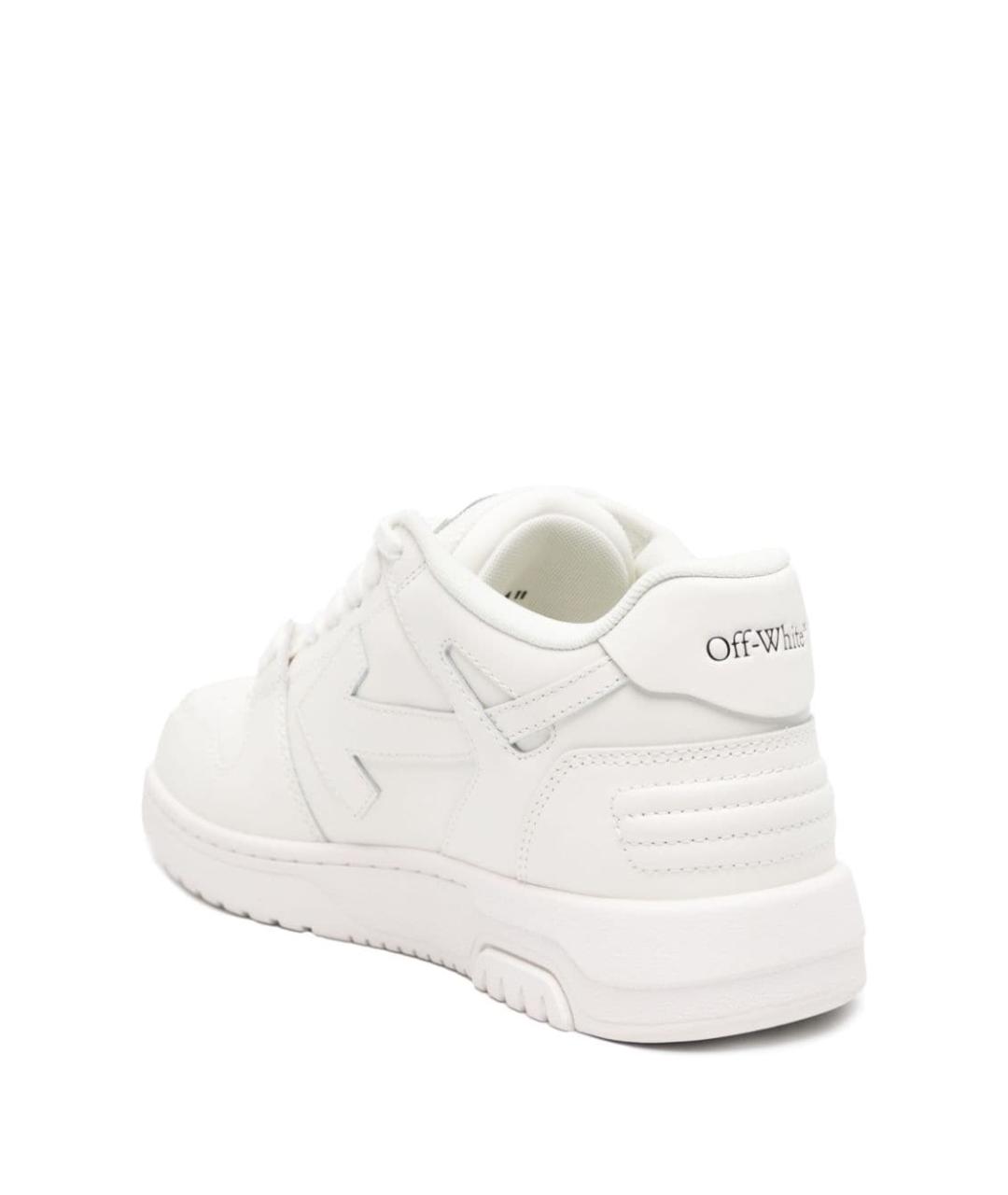 OFF-WHITE Белые кожаные низкие кроссовки / кеды, фото 2