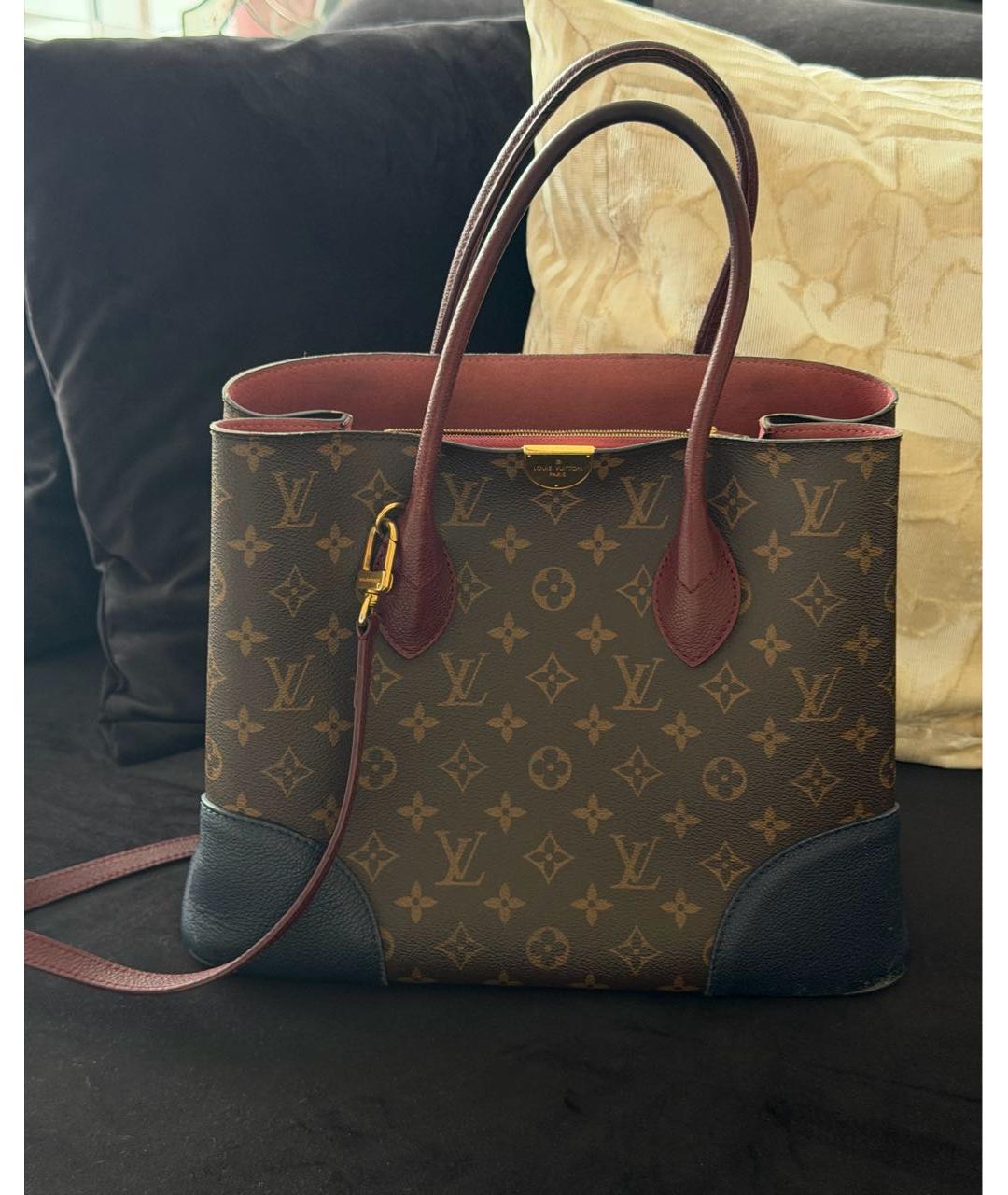 LOUIS VUITTON Коричневая канва сумка с короткими ручками, фото 2
