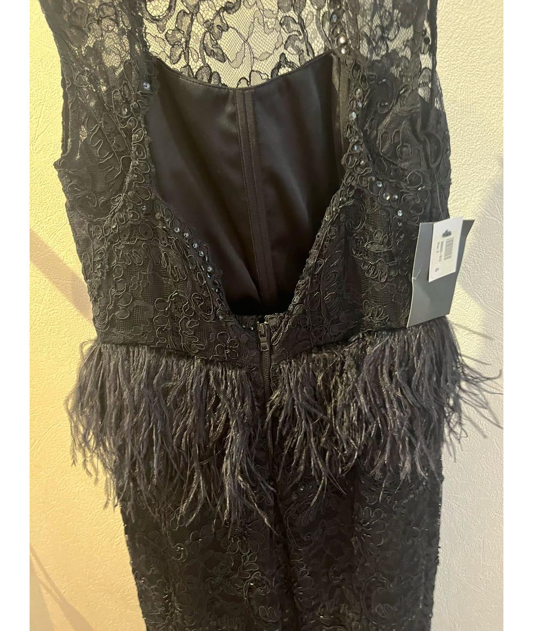 ALICE+OLIVIA Черное кружевное вечернее платье, фото 4