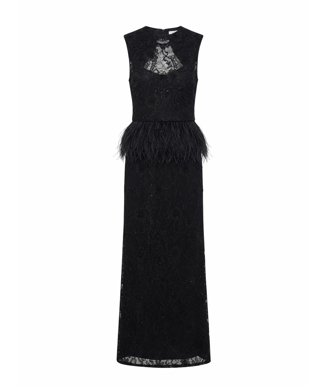 ALICE+OLIVIA Черное кружевное вечернее платье, фото 1