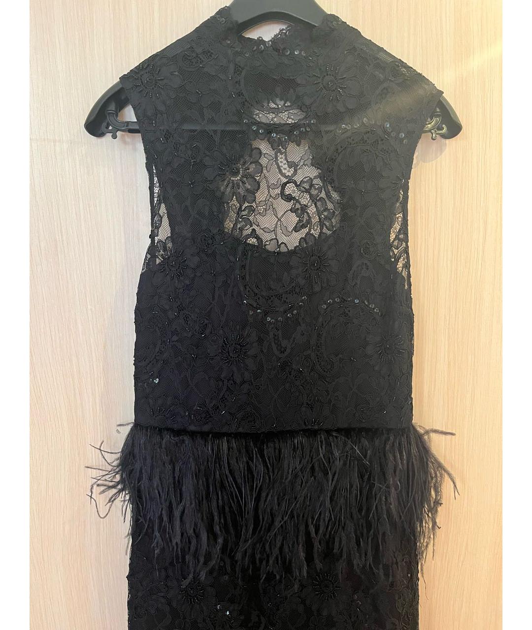 ALICE+OLIVIA Черное кружевное вечернее платье, фото 5