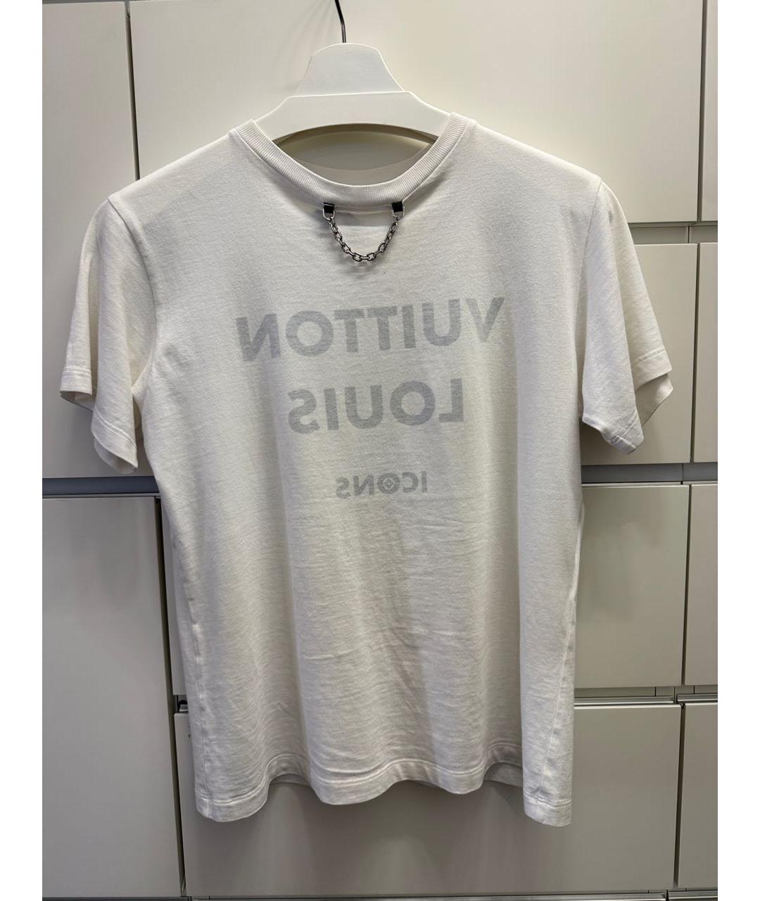 LOUIS VUITTON Белая хлопковая футболка, фото 4