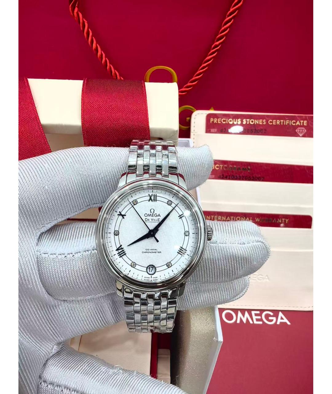 OMEGA Серебряные часы, фото 2