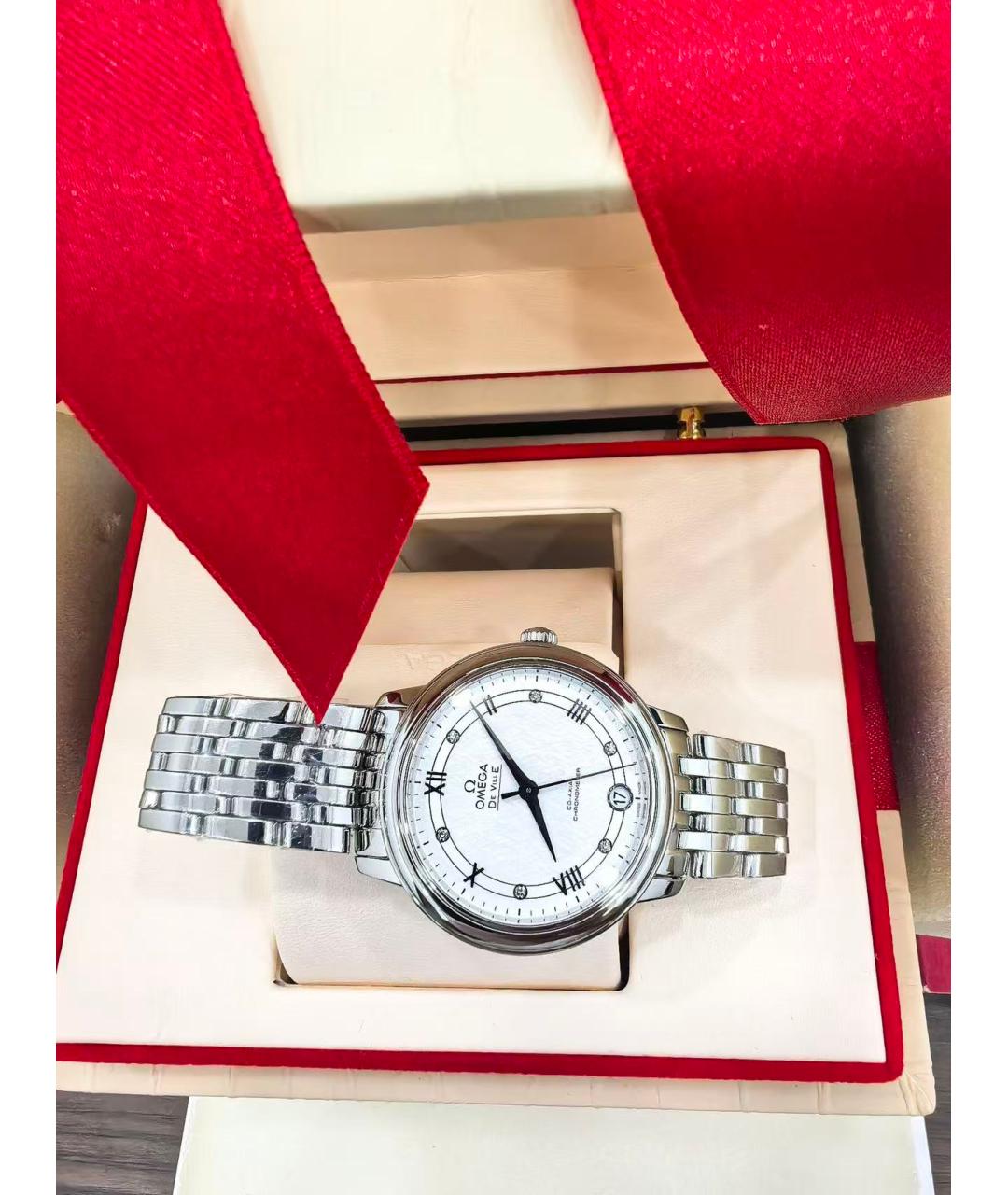 OMEGA Серебряные часы, фото 5