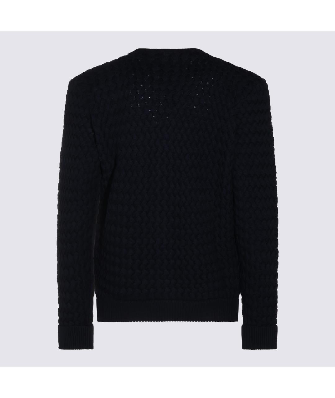 BOTTEGA VENETA Темно-синий шерстяной джемпер / свитер, фото 4