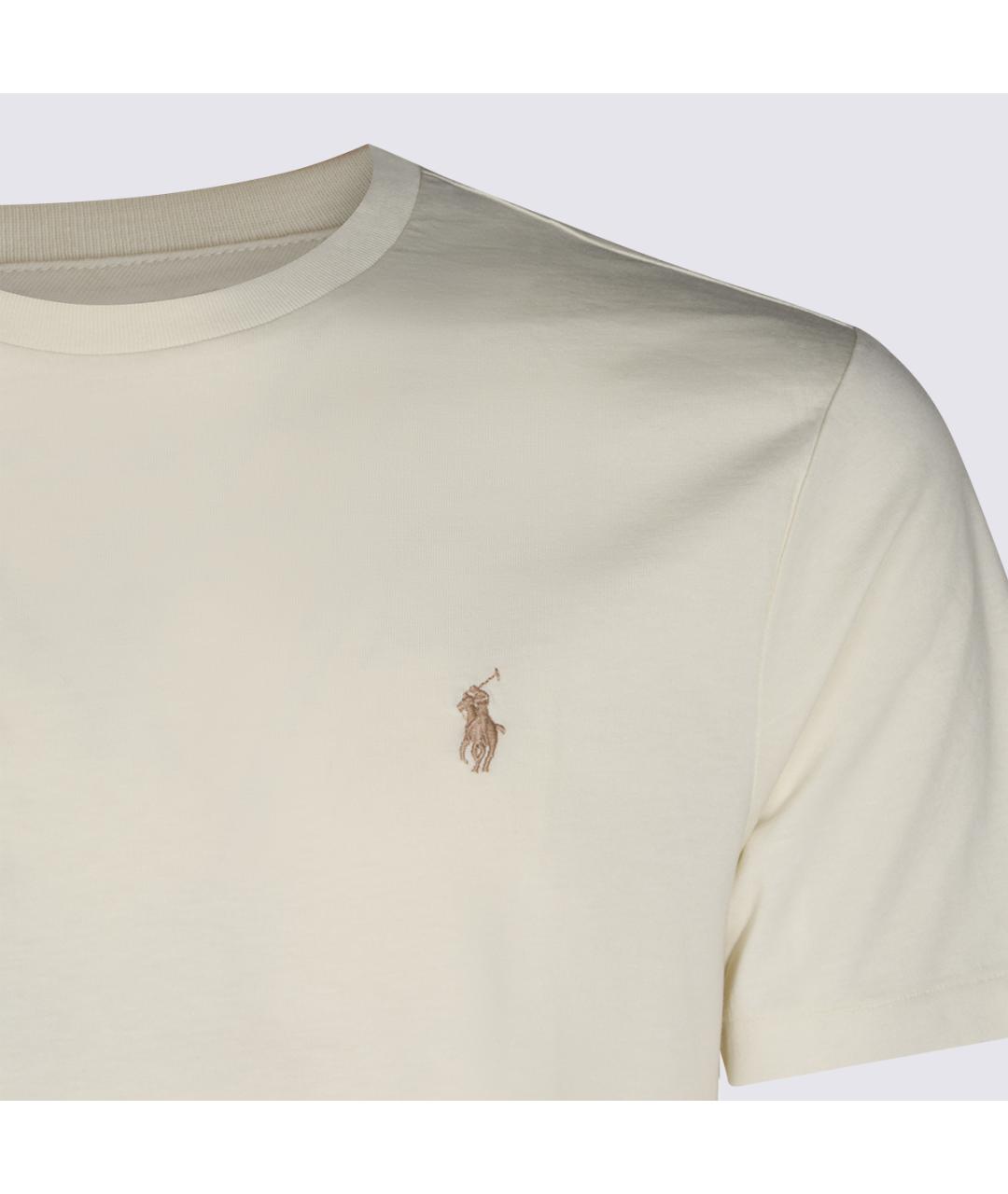 POLO RALPH LAUREN Бежевая хлопковая футболка, фото 6
