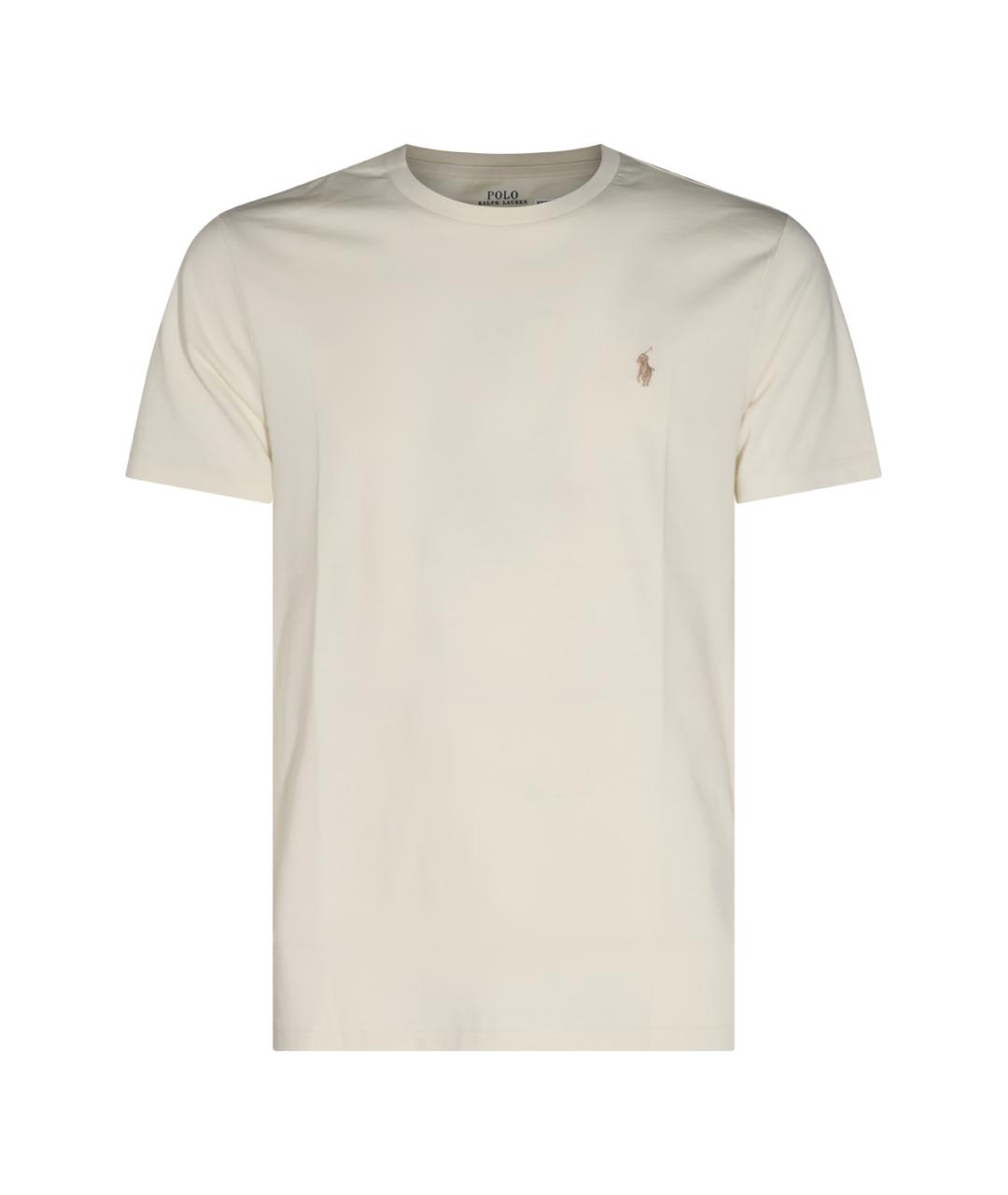 POLO RALPH LAUREN Бежевая хлопковая футболка, фото 1